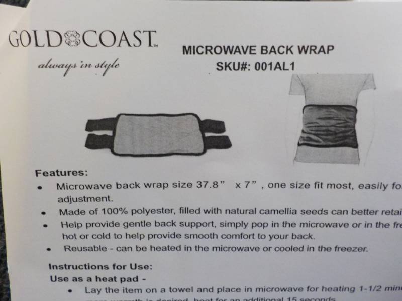 Gold Coast Microwave Back Wrap...
