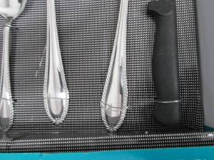 Gibson Home Wilmington Plus 55-Pc. Stainless Steel Flatware Set - Service for 8 open box Retail $99.99