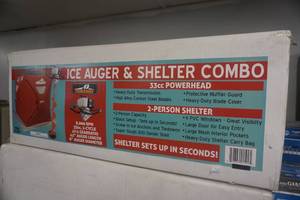 Thunderbay Brand Ice Auger & Shelter Combo