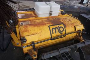 MB Companies 64 Universal Mount Bobcat Skid Loader Skid Steer Hydraulic Sweeper Attachment With Side Sweep
