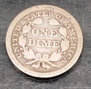 1845 US SEATED LIBERTY DIME