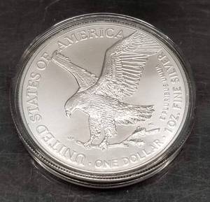 2022 AMERICAN SILVER EAGLE 1 TROY OZ .999 FINE SILVER IN AIRTITE