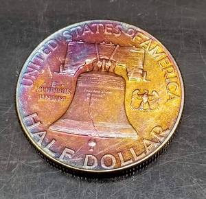1948 FRANKLIN HALF DOLLAR AMAZING TONING