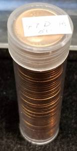 UNC ROLL OF 1947-D US WHEAT CENTS (50 COINS)
