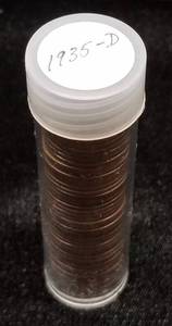 ROLL OF 1935-D US WHEAT CENTS 50 COINS