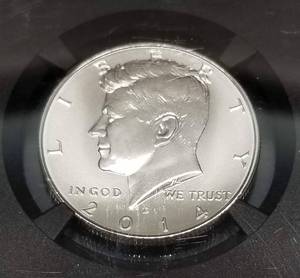 2014-D SILVER KENNEDY HALF DOLLAR SP70 NGC BLACK SLAB