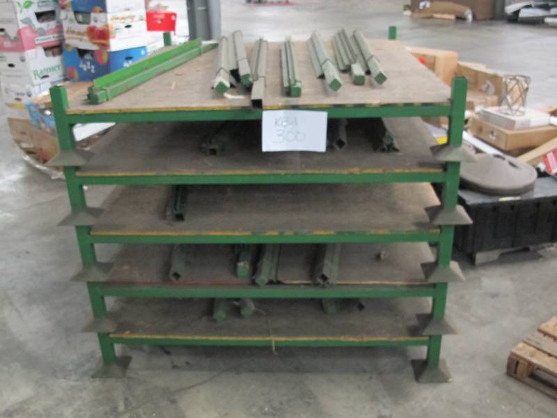 lot 300 image: 5 Stackable MetalWood Storage PalletRacking