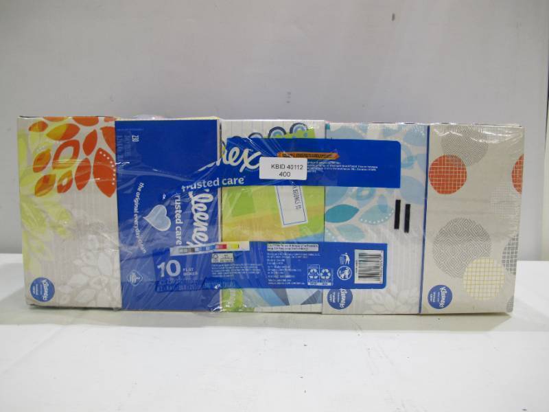 lot 950 image: Kleenex 2 Layer White Facial Tissue, 230 Count (Pack of 10)