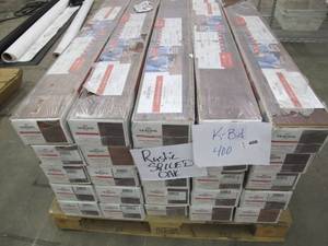 lot 400 image: Roughly 425 Sq Ft (25 Boxes) of Mohawk Rustic Spiced Oak Laminate Flooring