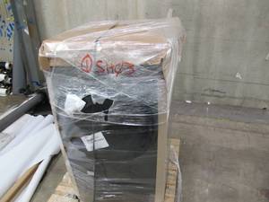 lot 407 image: Samsung WF50R8500AVUS 5.0 cu. ft. Smart Front Load Washer with Super Speed in Black Stainless Steel with Pedestal