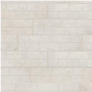 lot 409 image: Florida Tile Home Collection Painted Brick White 6 in. x 24 in. Porcelain Floor and Wall Tile (14 sq. ft.Case) - WhiteMatte