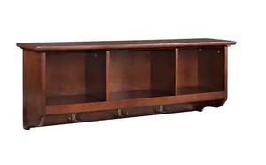 lot 415 image: Crosley Brennan Entryway Storage Shelf in Mahogany