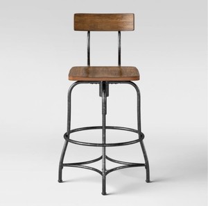 lot 422 image: Woodsboro Adjustable Barstool - Threshold - Brown