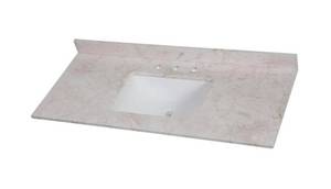 lot 432 image: Home Decorators Collection 49 in. W x 22 in. D Stone Effects Single Sink Vanity Top in Dune