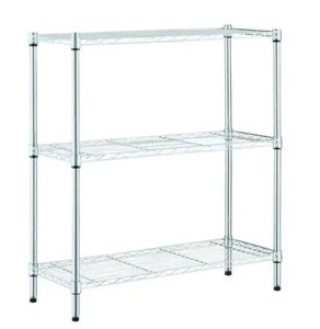 lot 446 image: HDX Chrome 3-Tier Steel Wire Shelving Unit (24 in. W x 30 in. H x 14 in. D)