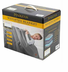 lot 452 image: Pendleton Weighted Blanket 15 Lbs Gray