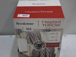 lot 453 image: BROOKSTONE Heated Plush Throw