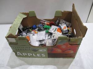 lot 460 image: Cardboard Apple Box of UntestedUnchecked Miscellaneous Locks - Padlockcombinationbikeetc