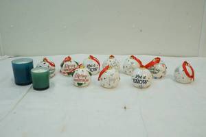 lighted christmas tree bulbs and scented candles
