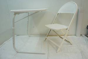 easel and chair