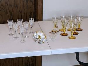 lot 69 image: Fun Set of 13 WineDessert Glassware
