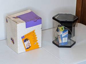 lot 39 image: Mini Aquarium Setup with Pump and Accessories