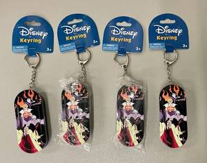 Lot of 4 Disney Princess Villain KeyChain Trinket Boxes