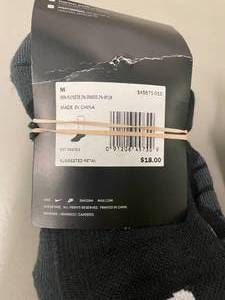 6 Pack Nike NO SHOW Cushioned Black Socks