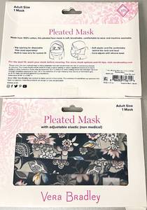 &nbsp4 Pack Vera Bradley 100% Cotton Face Masks-Reusable