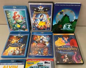 Lot of DIsney and Childrens DVD and Blu Ray Movies