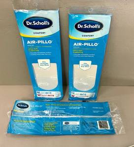 3 Pack Dr. Scholls Comfort Air-Pillo Shoe Inserts.