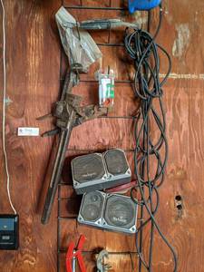 lot 56 image: 2 metal wall organizers, 1 is full ...