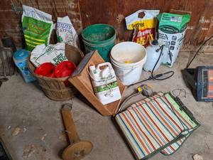 lot 57 image: Outdoor lot including a sprayer, sp...