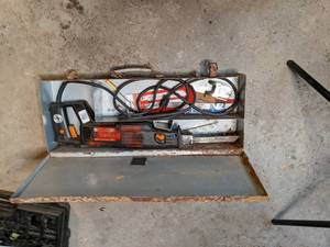 lot 67 image: AEG electric sawsall in metal case ...