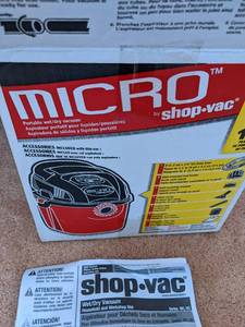 lot 106 image: 1 gal Micro shop-vac...