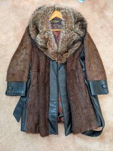 lot 119 image: Schlampps womens leather and fur co...
