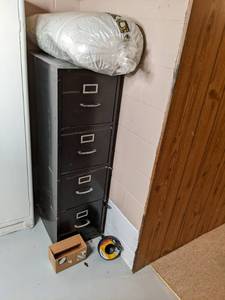 lot 255 image: 4 drawer file cabinet and drain sna...