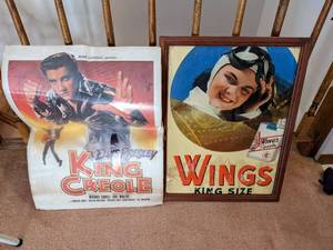 lot 121 image: King Creole movie poster and framed...