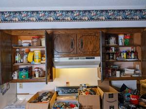 lot 137 image: Large kitchen lot, contents of 2 cu...