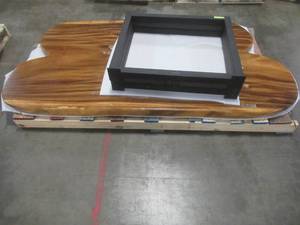 Solid Wood Live Edge Walnut Dining Table With 3 Metal Square Bases  Approximate Dimensions 78 x 36 x 2 14 - Slight Scratch and Dent, Slight mold growth from sitting in warehouse (can be sandedremoved) NO RESERVE