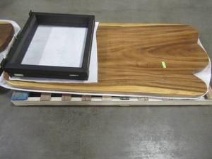 Solid Wood Live Edge Walnut Dining Table With 3 Metal Square Bases  Approximate Dimensions 78 x 36 x 2 14 - Slight Scratch and Dent, Slight mold growth from sitting in warehouse (can be sandedremoved) NO RESERVE