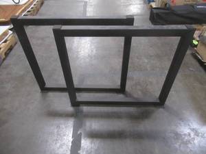 2 Metal Square Dining Table Bases. Dimensions 31 12 x 2 x 27 Tall.