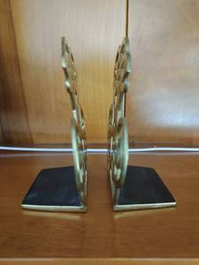 lot 52 image: Pair of Vintage Brass Bookends