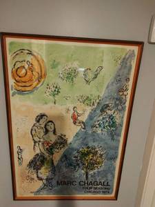 lot 9 image: Framed Marc Chagall Four Seasons Print