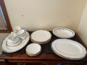 lot 22 image: Royal Dalton China Set Rhodes With  Box Of China