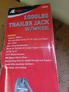 New in the Box ATE Pro.USA 1000 lb. Trailer Jack with Wheel - Lifts up to 21-inches