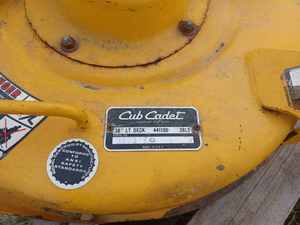 Cub Cadet 38-inch LT Mower Deck - Serial # 317377