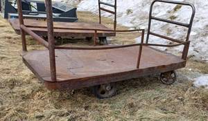 Heavy Duty All Steel Shop Cart on Casters with 36-inch by 6-foot Deck