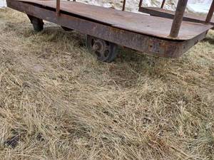 Heavy Duty All Steel Shop Cart on Casters with 36-inch by 6-foot Deck