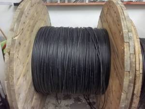 Large Partial Spool 60x38 Of 12 Strand Direct Burial Fiber Optic Cable 6840 Feet